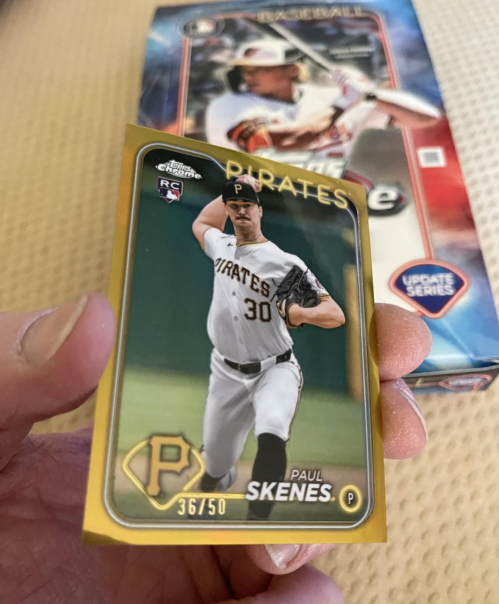 Pulled my 1st ever Paul Skenes patch/auto #34/99