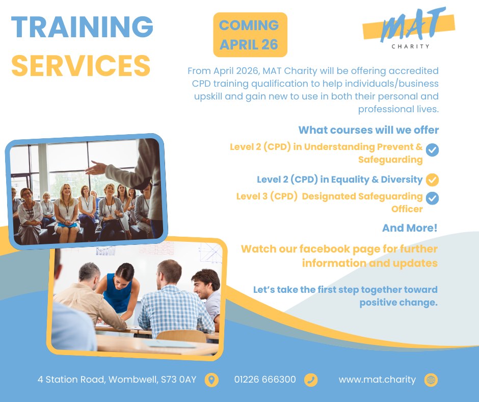 MAT - 📢 Coming April 2026: MAT Charity Training Services! We’re ...