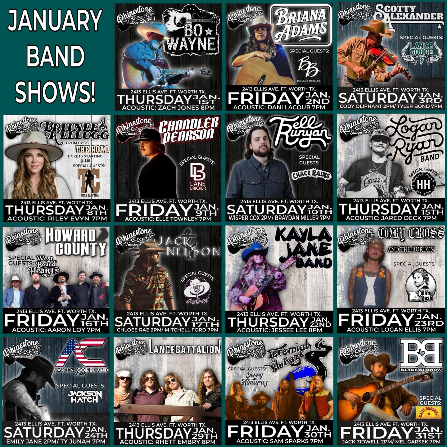 Rhinestone - January is full of some awesome shows here at the top of ...