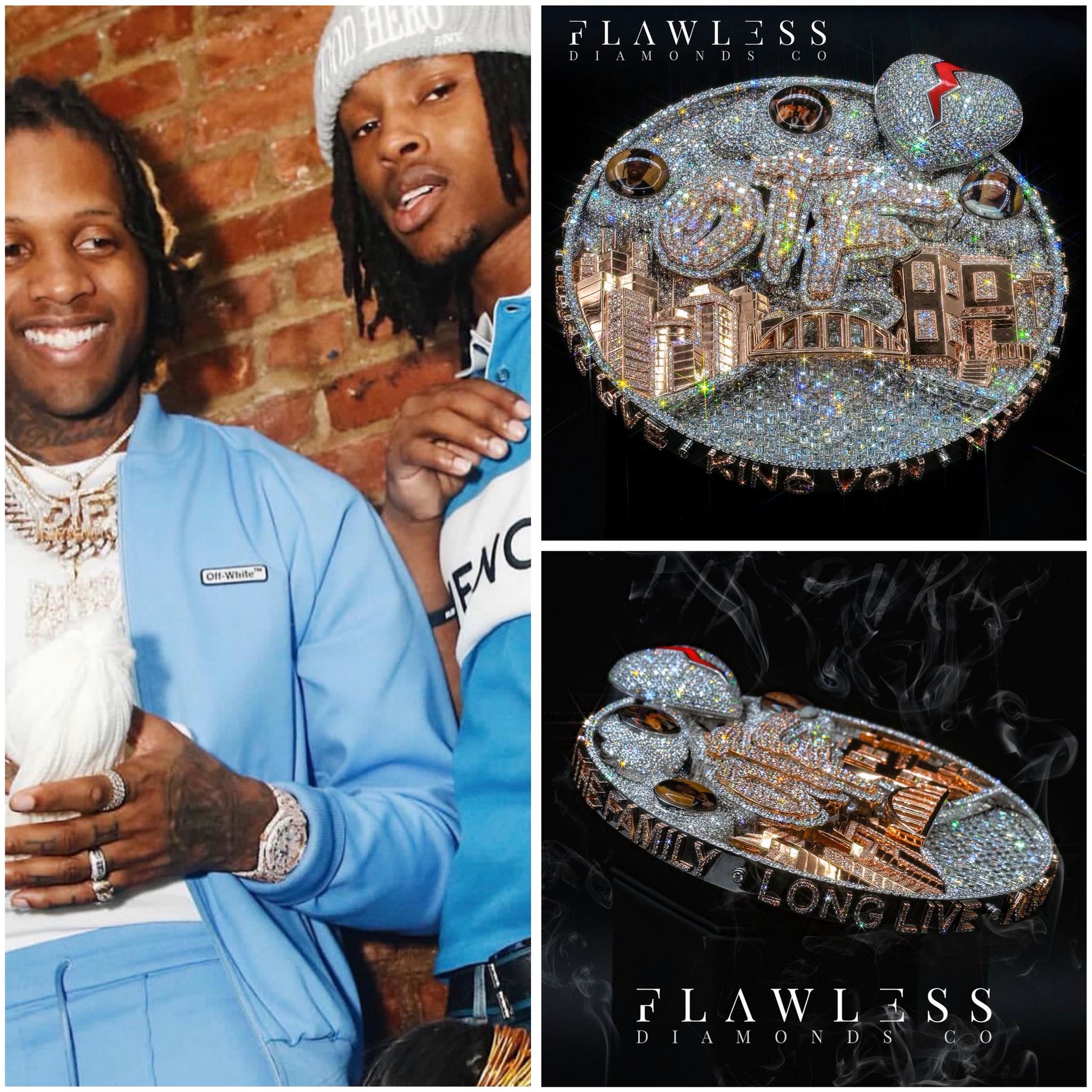 Lil Durk just got a new custom pendant while behind bars a tribute 