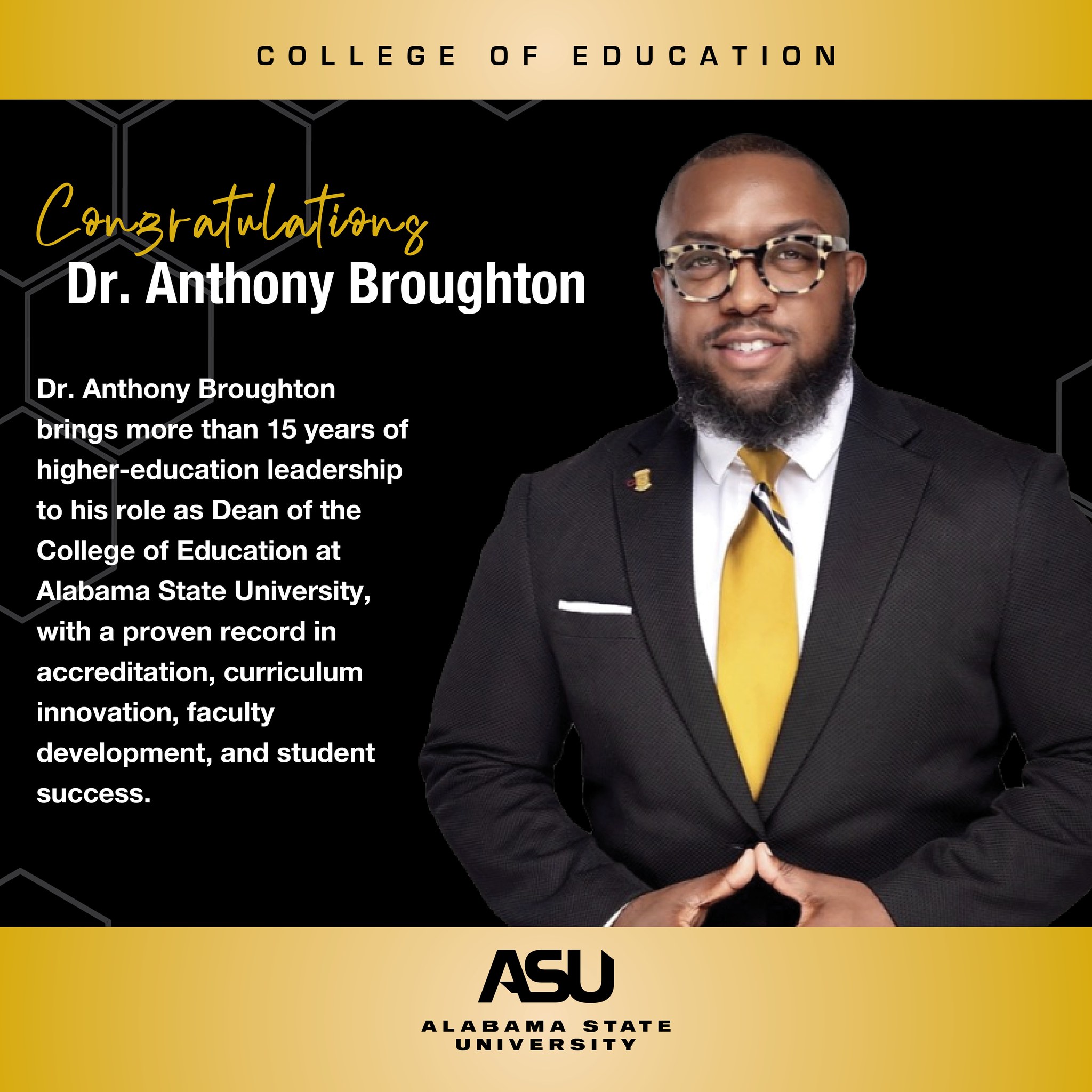 Congratulations to the newly appointed Deans at Alabama State