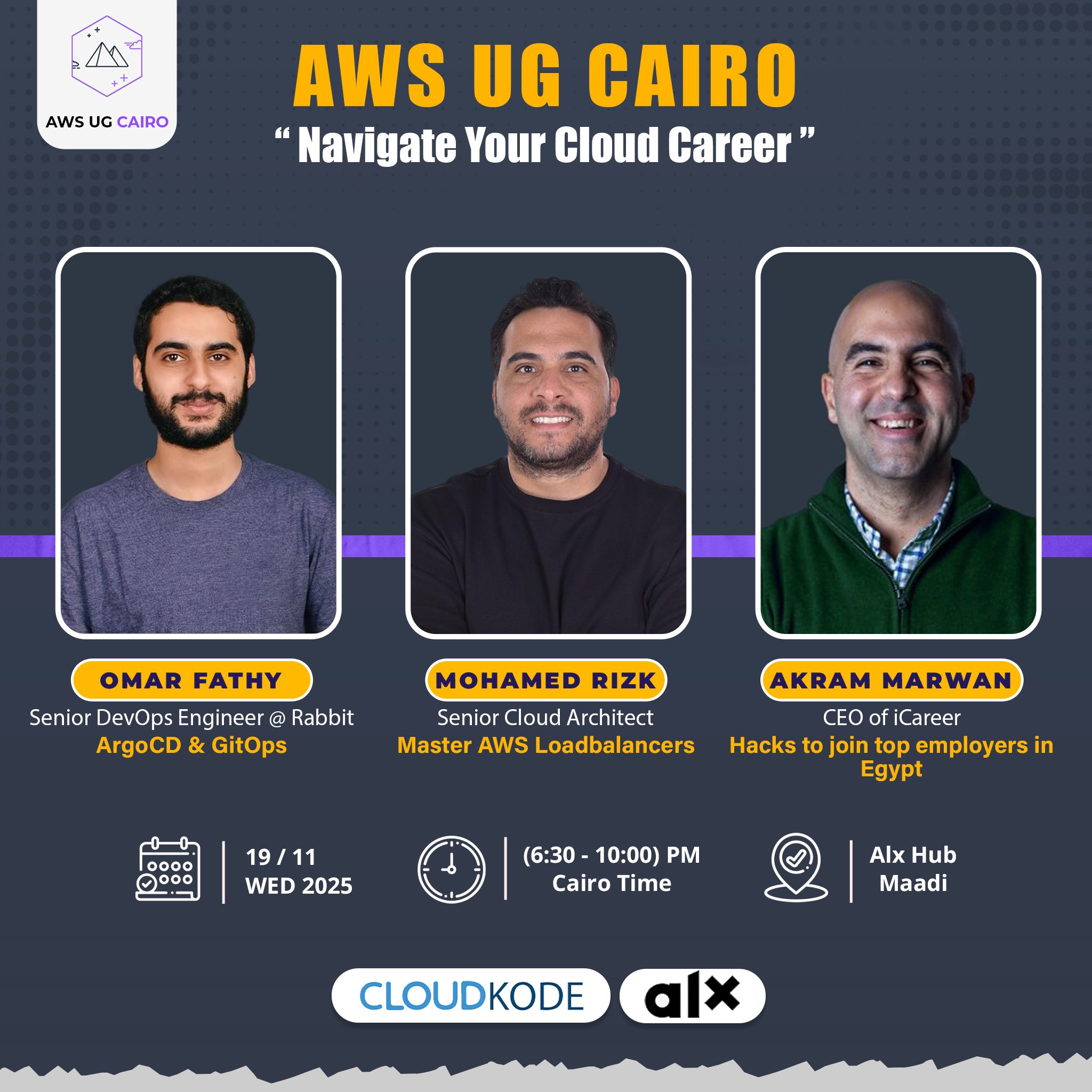 Mohamed Rizk - ايفيتت AWS UG cairo الأربعاء القادم يريت... | Facebook
