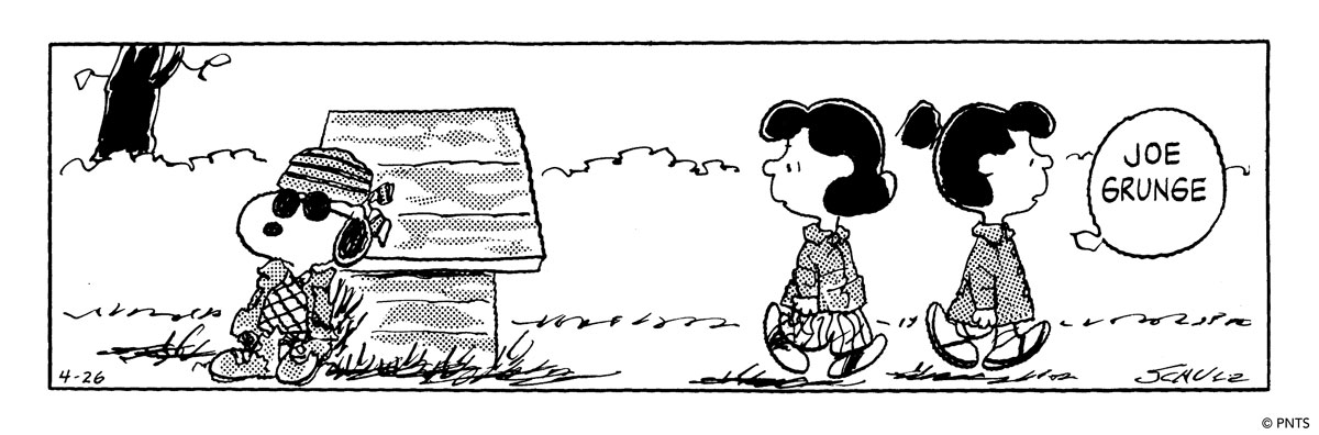 This Peanuts comic strip was first published on April 26, 1993
