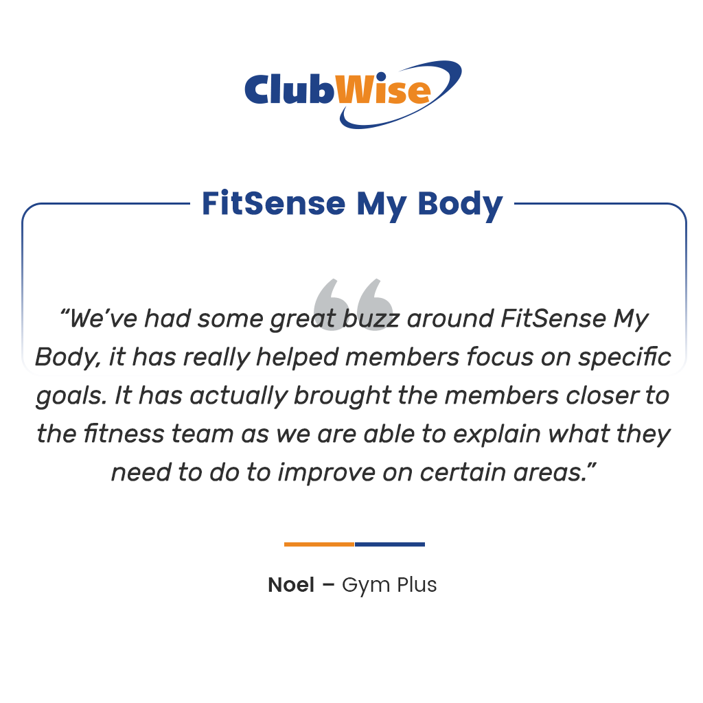 ClubWise - FitSense My Body is an in-app body composition... | Facebook