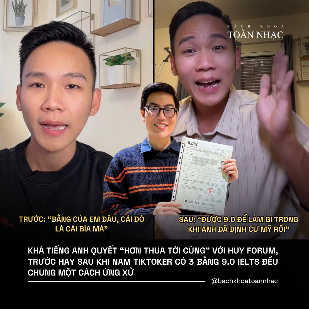 Bách - Sau khi Huy Forum khoe thành quả chinh phục 3 bằng IELTS, Khá ...
