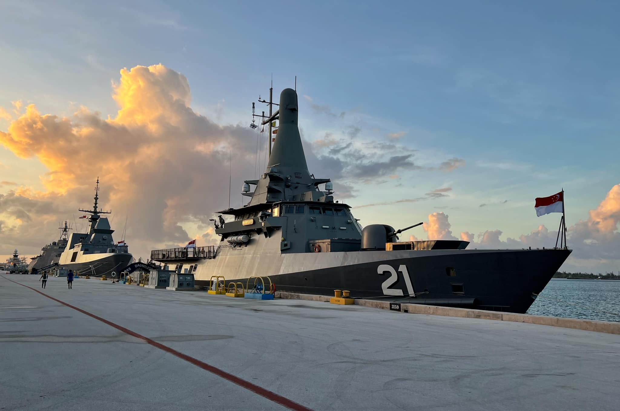 Ng Eng Hen - RSS Dauntless and RSS Tenacious in Guam for...