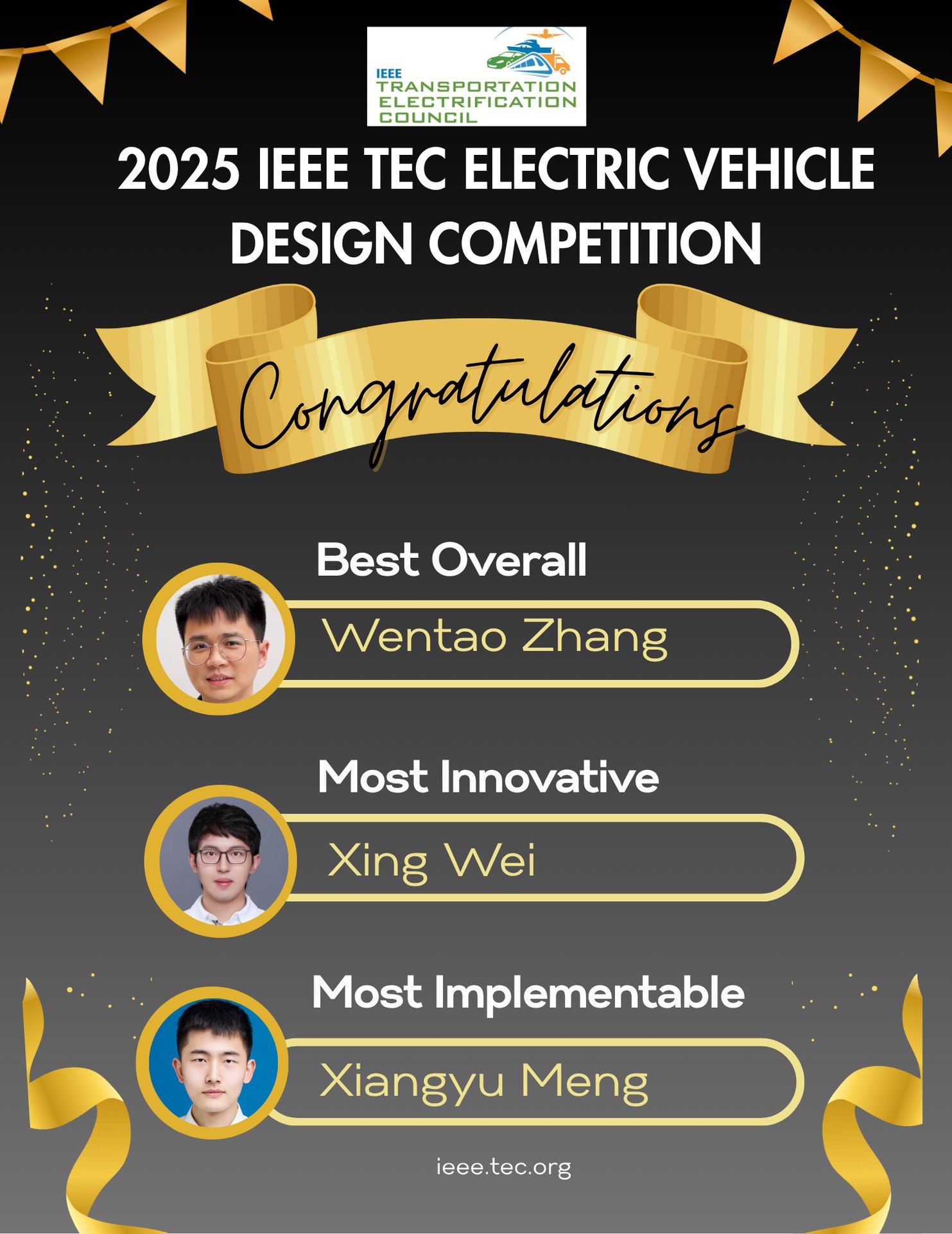 IEEE - Congratulations to the 2025 IEEE TEC Electric Vehicle Design ...