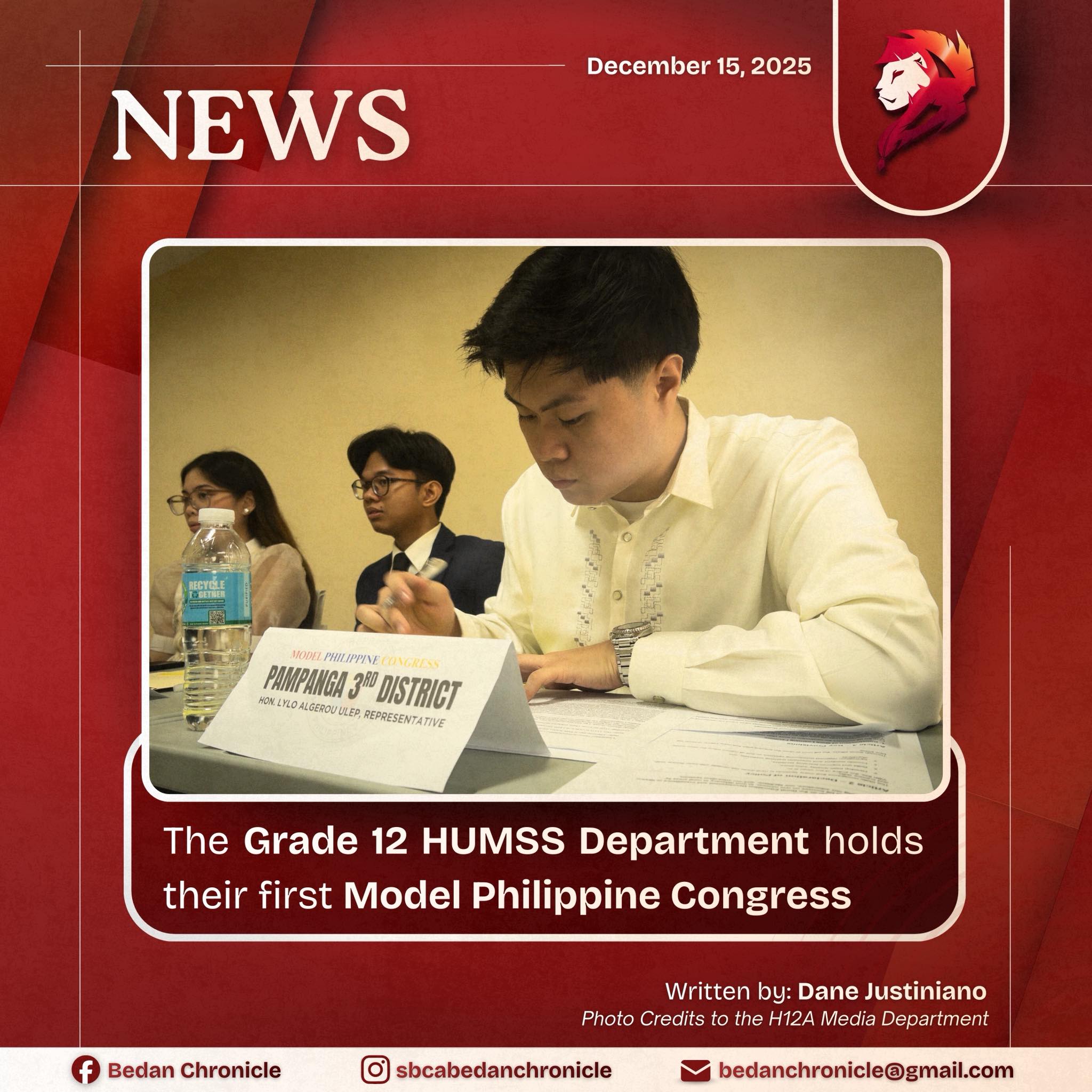 Bedan - NEWS | The Grade 12 HUMSS Department holds their first Model ...
