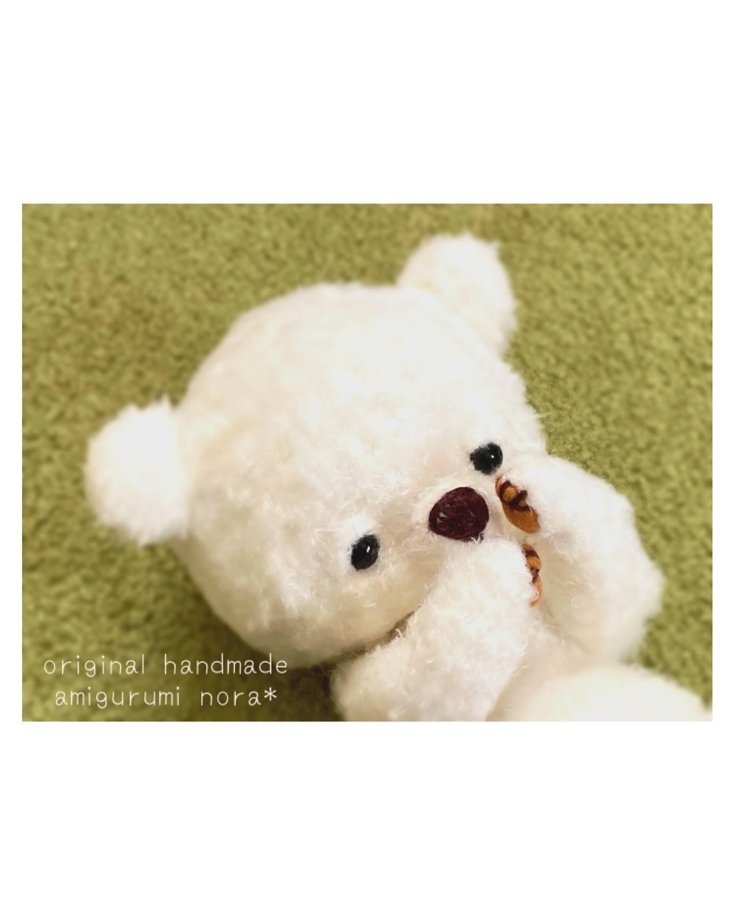 どんぐり帽子のくまさん🐻できあがり✨ うんうん。 イメージに近い感じ