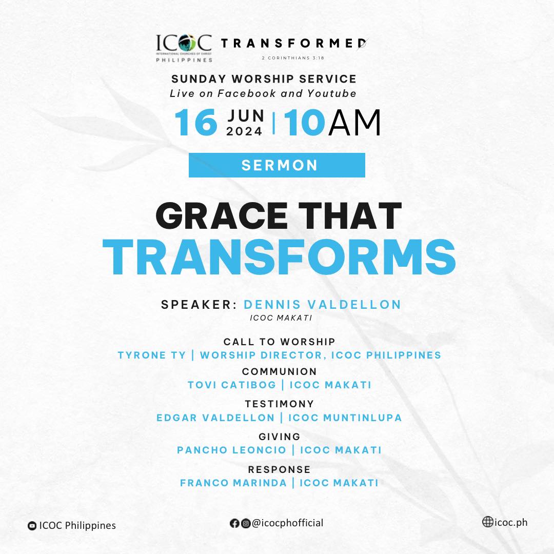 ICOC - This Father's Day, discover a grace that has the power to ...
