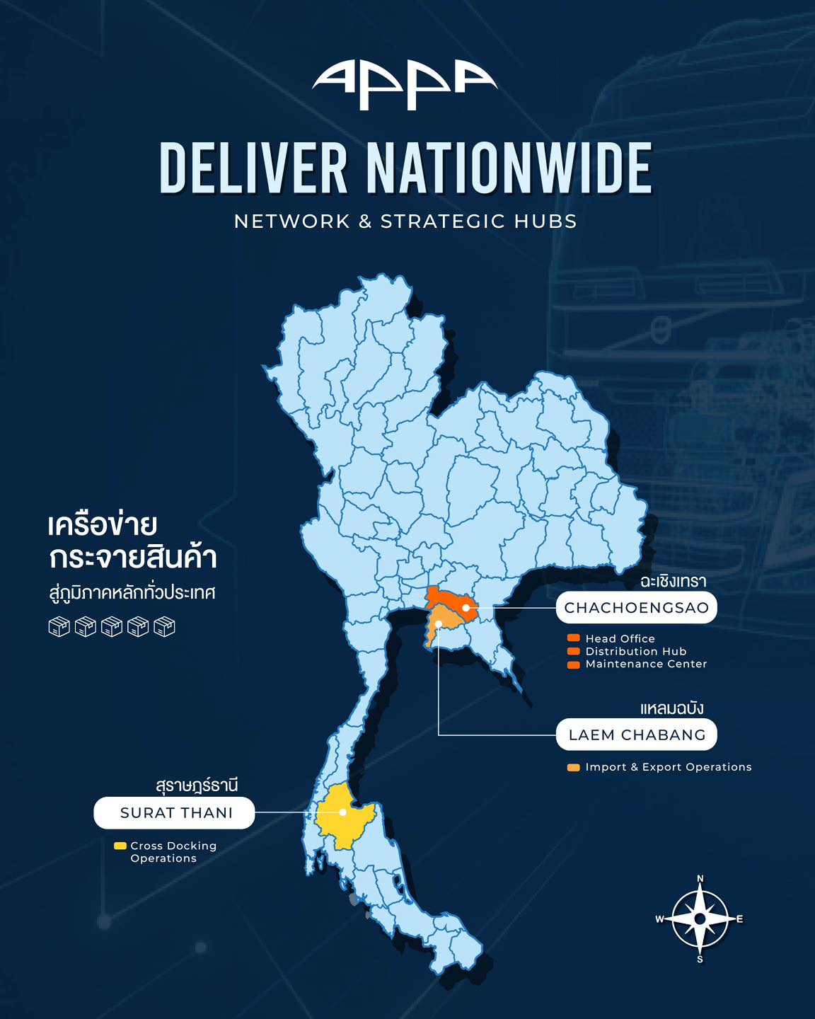 APPA - APPA Forwarder เชื่อมต่อธุรกิจของคุณสู่ศูนย์กระจายสินค้าภูมิภาค ...