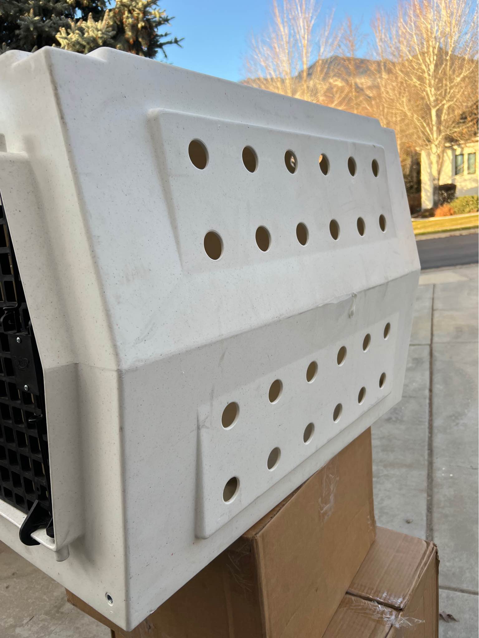 New! Ruffland LG2010 Large Dog Kennel Whitestone Speckled White, Pet ...