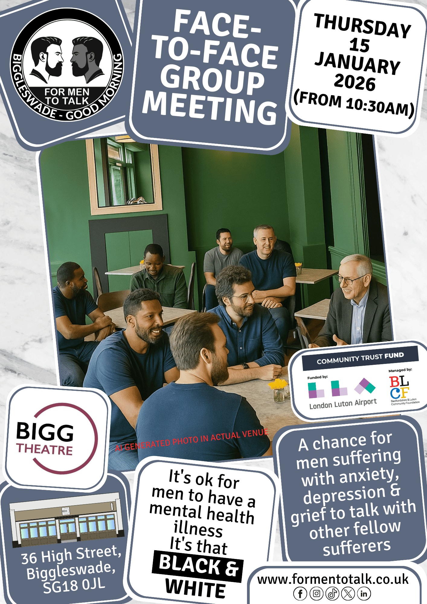 For - For Men To Talk - Biggleswade (Good Morning) meets tomorrow ...