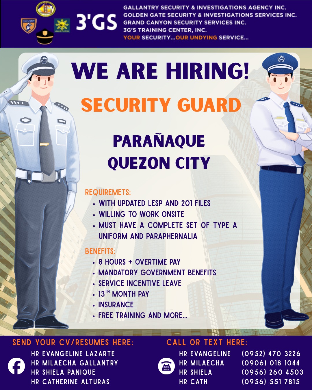 Golden - 𝐔𝐑𝐆𝐄𝐍𝐓 𝐇𝐈𝐑𝐈𝐍𝐆📣 📌 Position: 𝐒𝐄𝐂𝐔𝐑𝐈𝐓𝐘 𝐆𝐔𝐀𝐑𝐃‼️ 📍 Locations ...