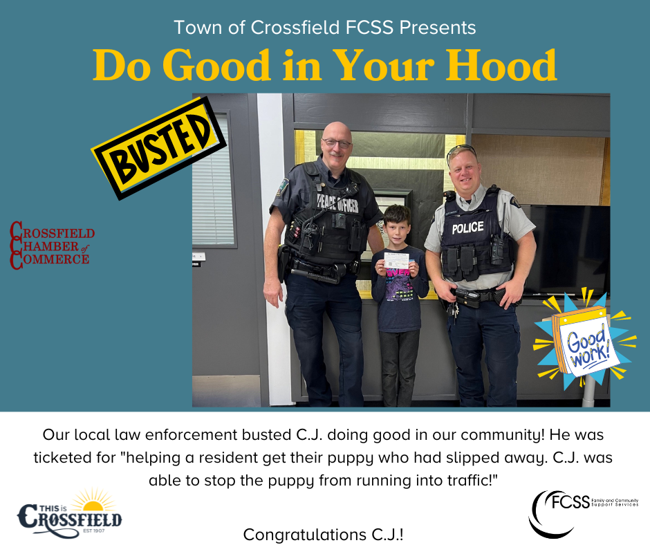 Congratulations to C.J. who was... - Town of Crossfield
