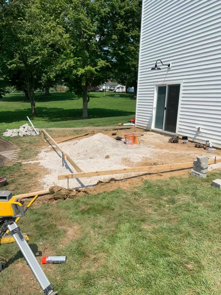 Here we installed a new patio... - Walz &amp; Sons Masonry LLC
