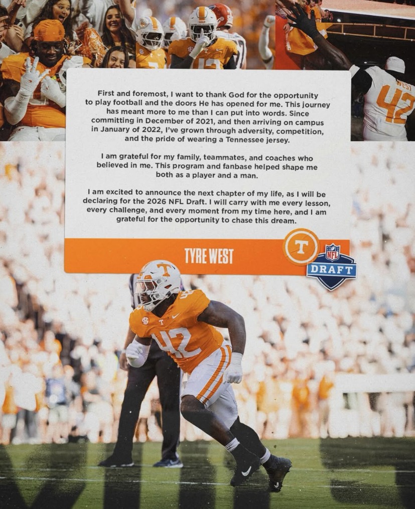 Tennessee defensive lineman Tyre... - Rylee Robinson Sports | Facebook