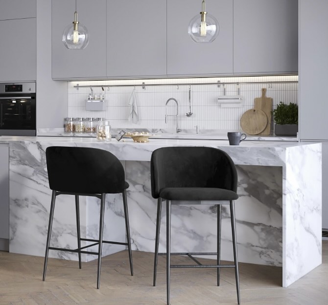 STOOL & DECO - Fran Counter Stool Modernos versátiles y...