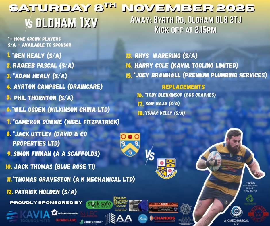 Burnley RUFC - 🚨 Team Announcement! 🚨 Our 1XV to travel... | Facebook