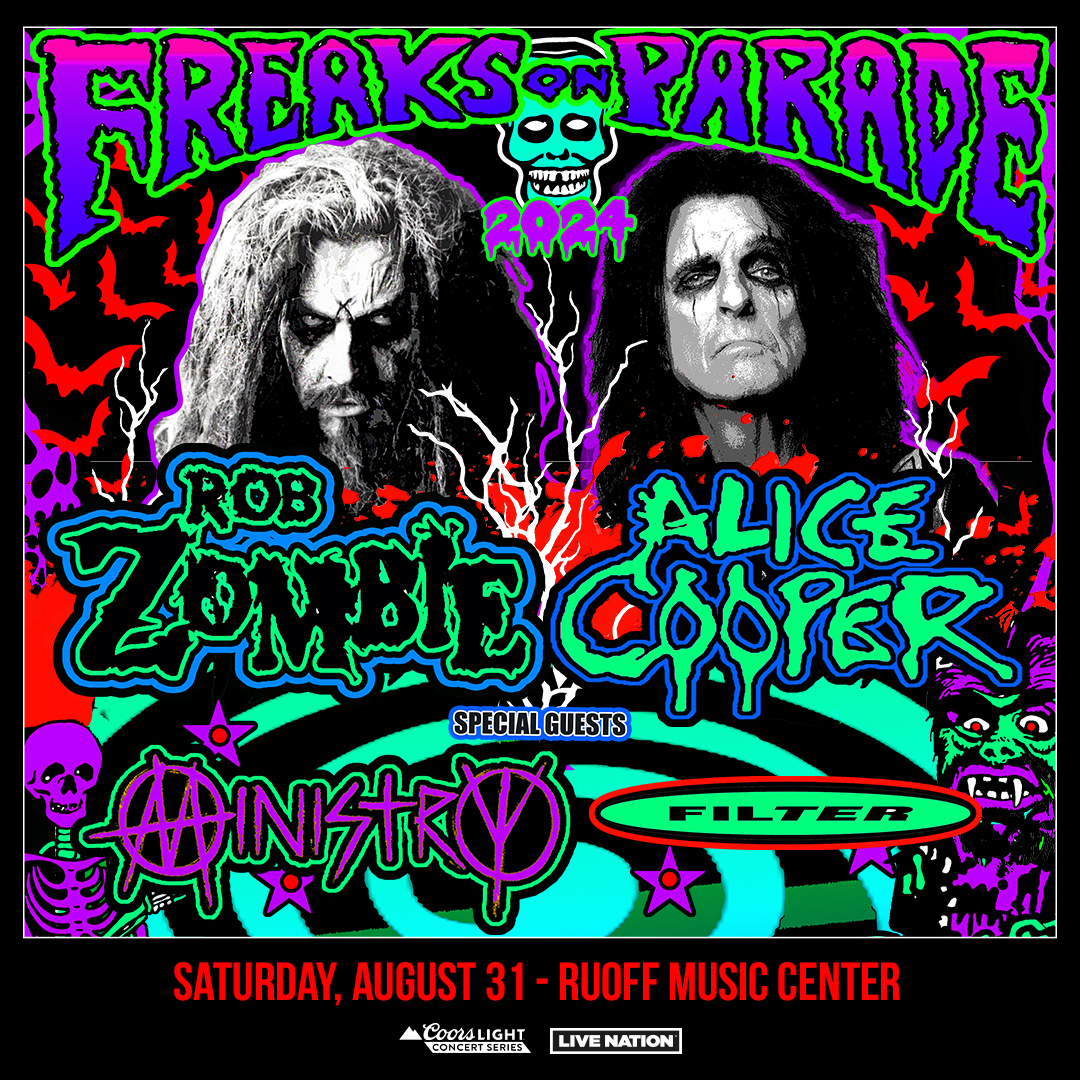 TONIGHT 🤘 Rob Zombie and Alice Cooper at Jiffy Lube Live! 🎫 Get