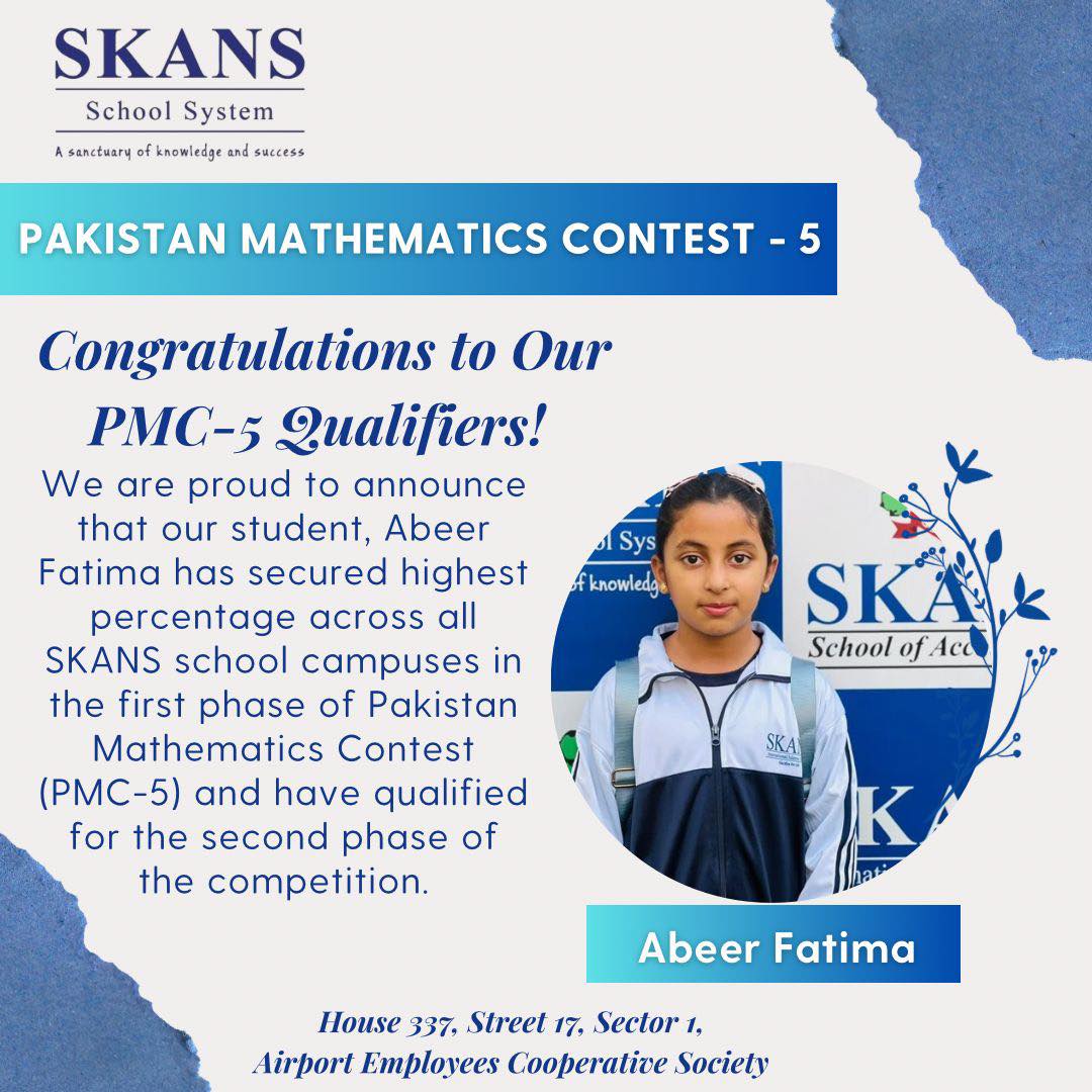 🎉 Proud Moment for... - SKANS School System, AECHS Rawalpindi | Facebook