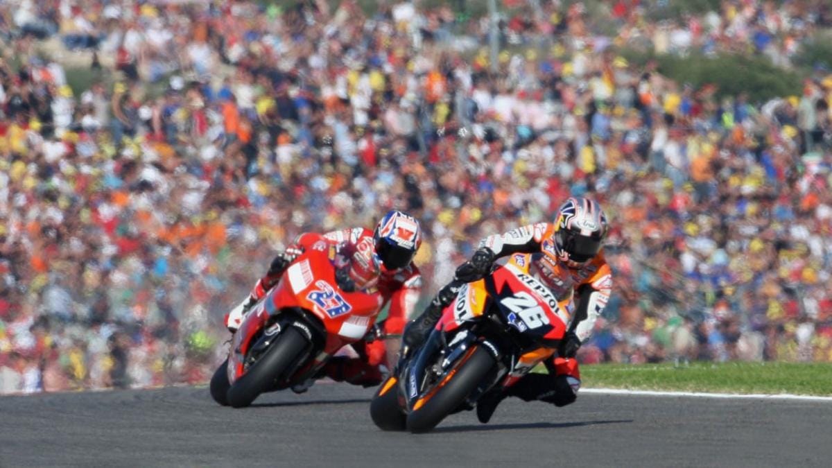 On this day in 2007 at Valencia, Dani Pedrosa on Repsol Honda 