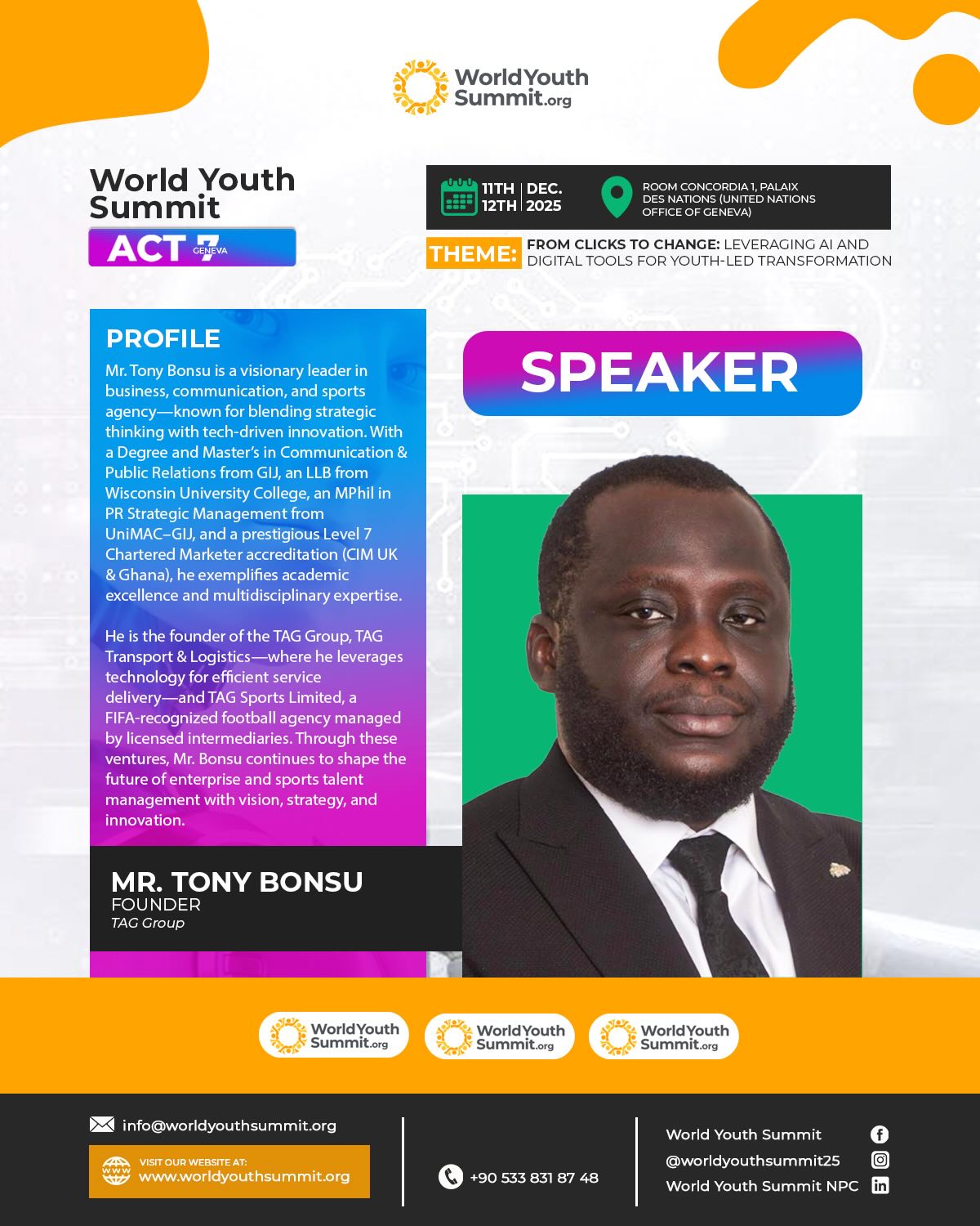 World Youth Summit | Pretoria
