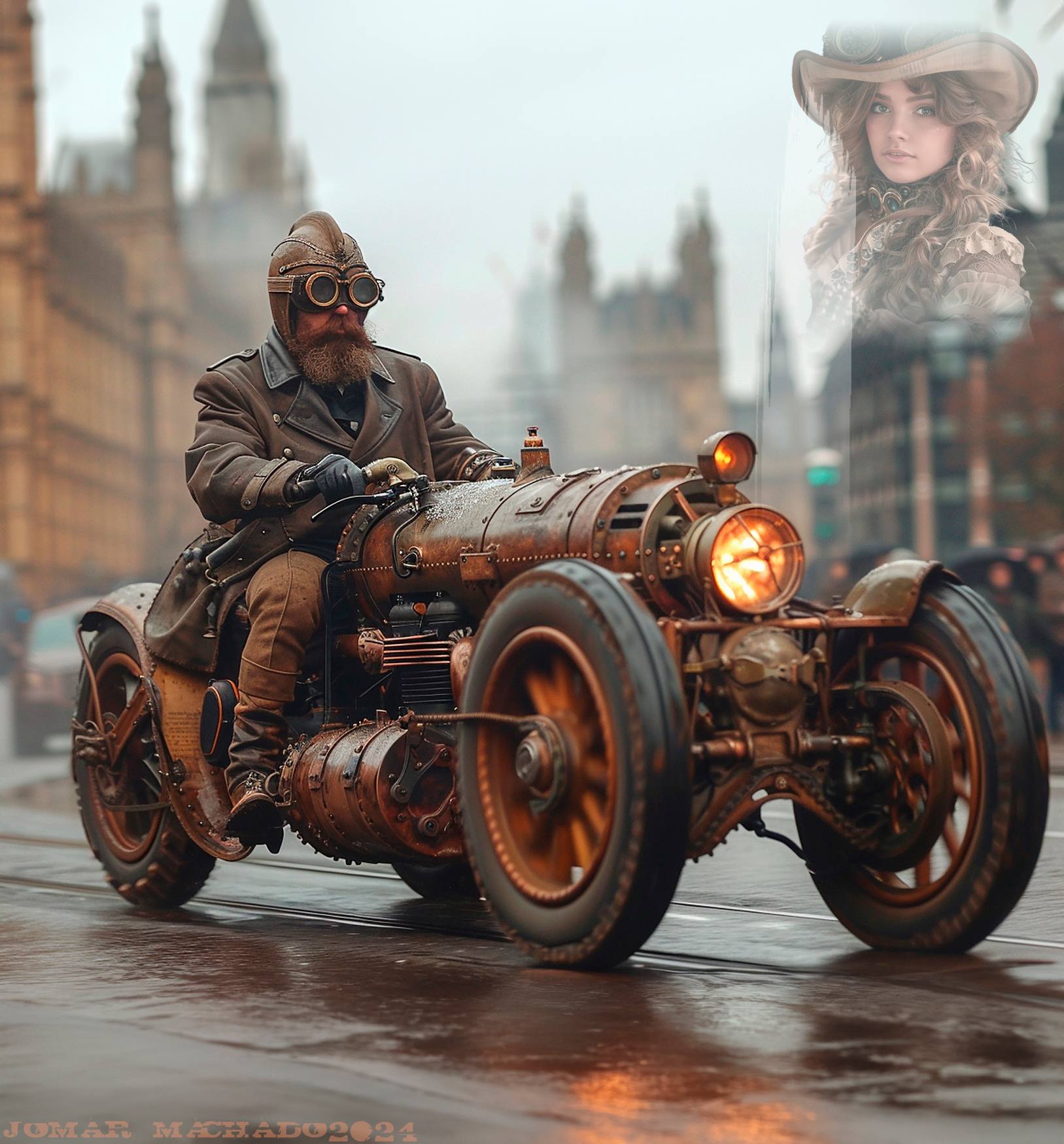 Steampunk innovators and sweethearts