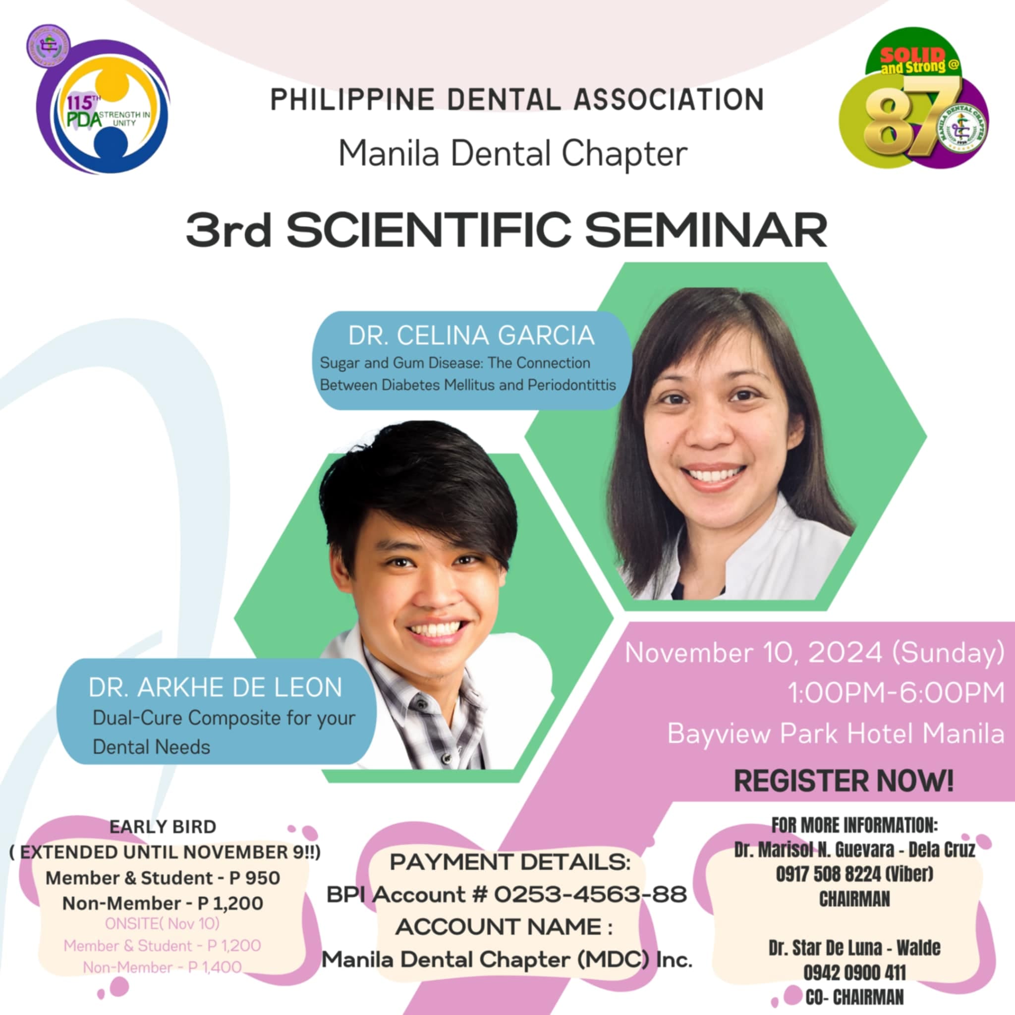 Manila - Hello MDC Members, Non-Members and Dental Students! I'm ...