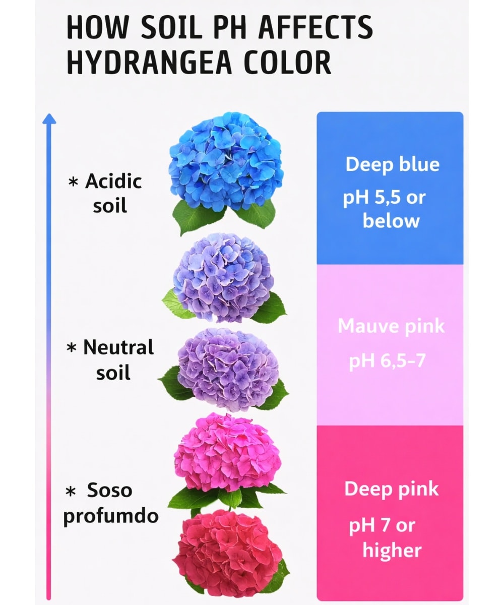 GreenThumb - 🌸 How Soil pH Influences Hydrangea Color 🌿 1️⃣ Acidic soil ...