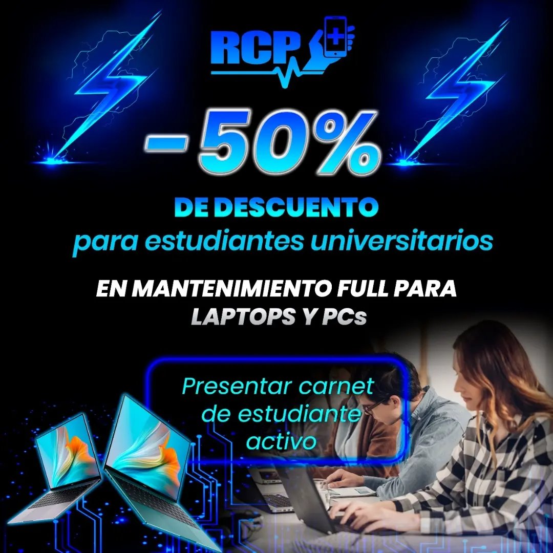 RCP - 💻🖥️😍 Trae tu laptop o PC, presenta tu carnet de estudiante activo ...