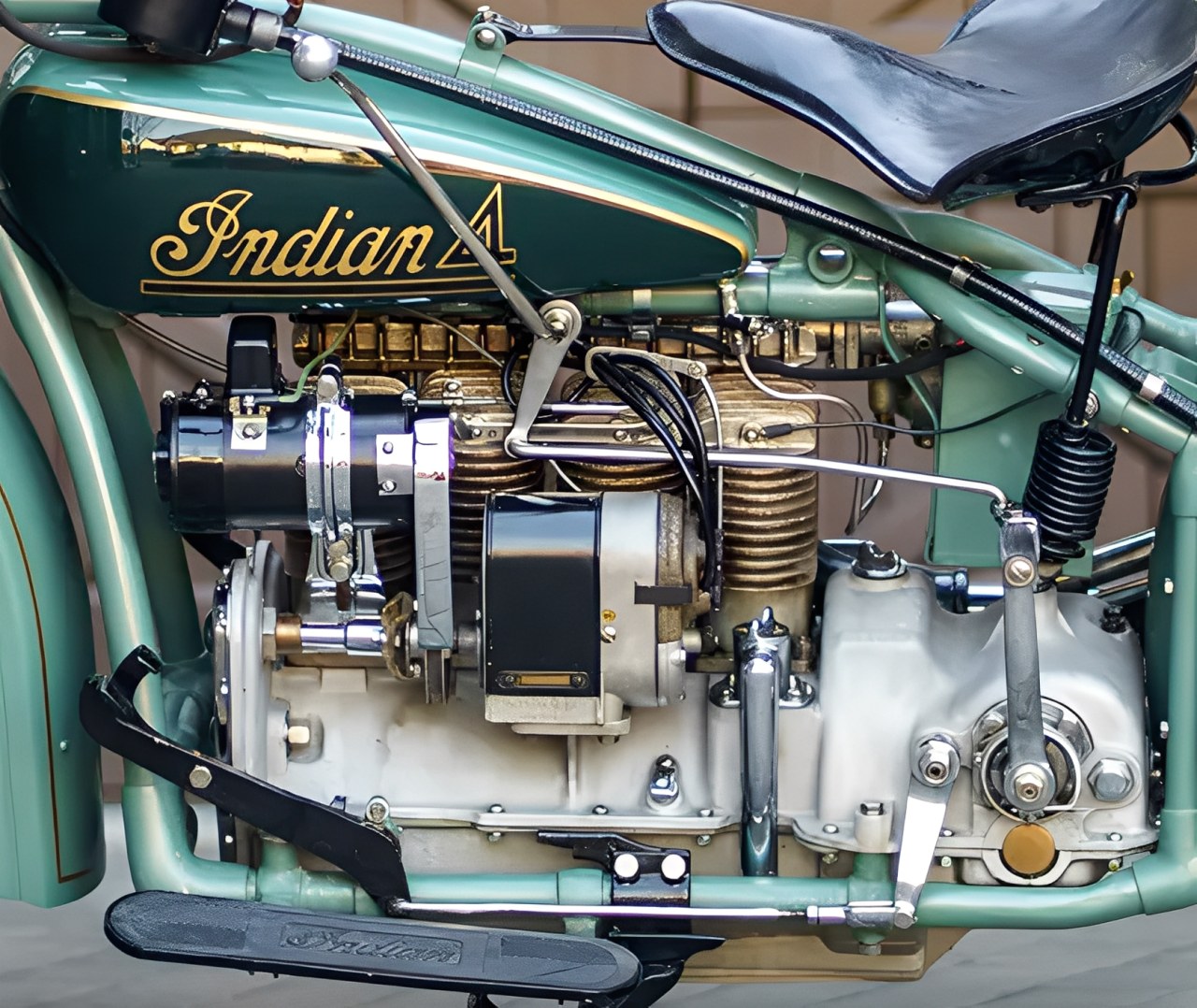 The Luxurious 1932 Indian Inline four 💙❤️🖤 The 1932 Indian