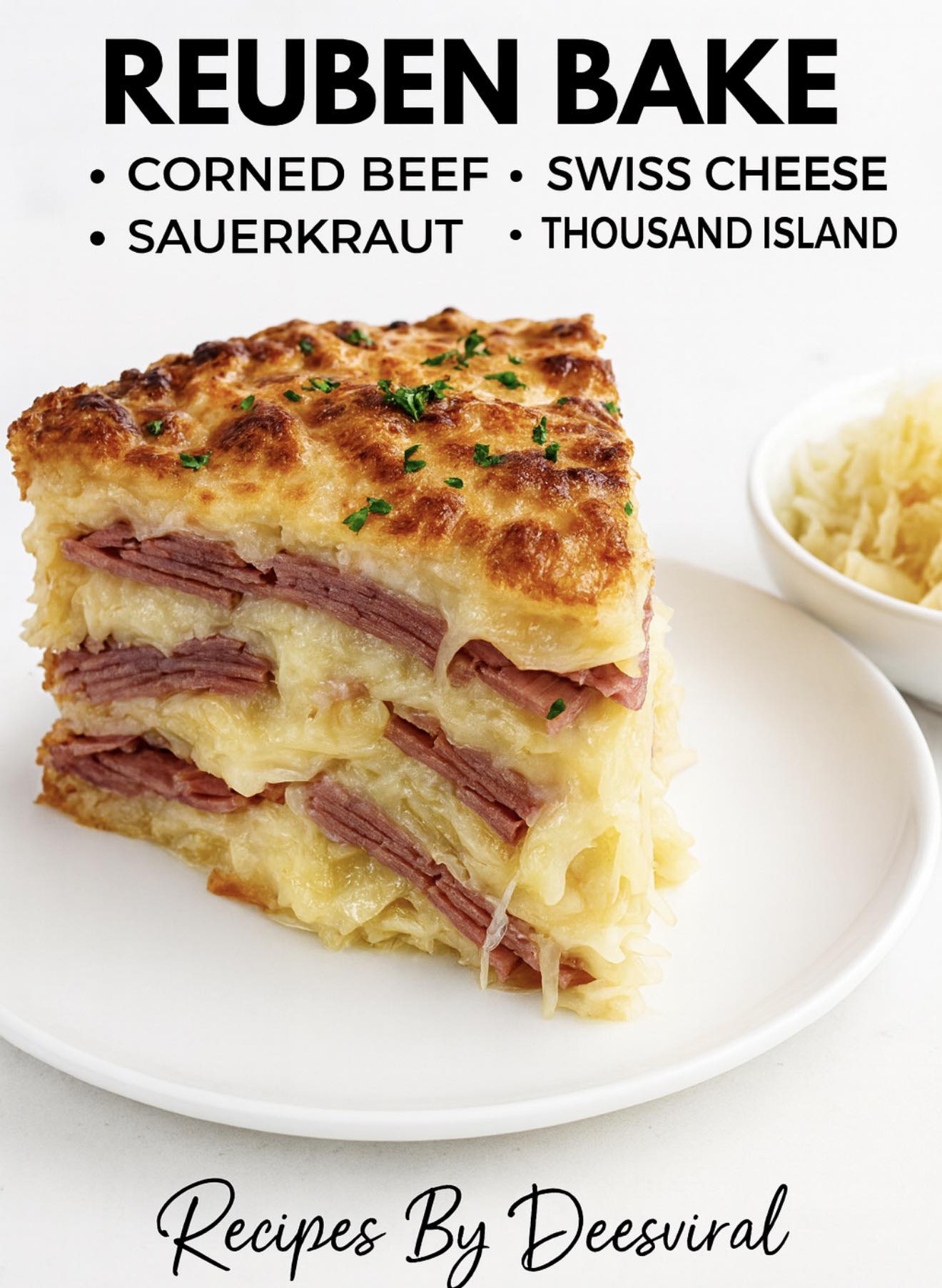 Recipes - Reuben Bake with Corned Beef, Sauerkraut & Swiss Cheese This ...