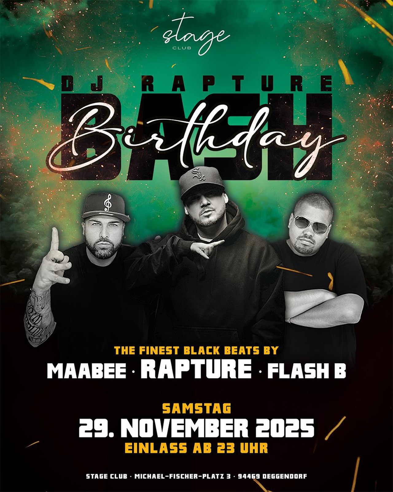 🔥 DJ Rapture Birthday Bash – und... - Stage Club Deggendorf | Facebook