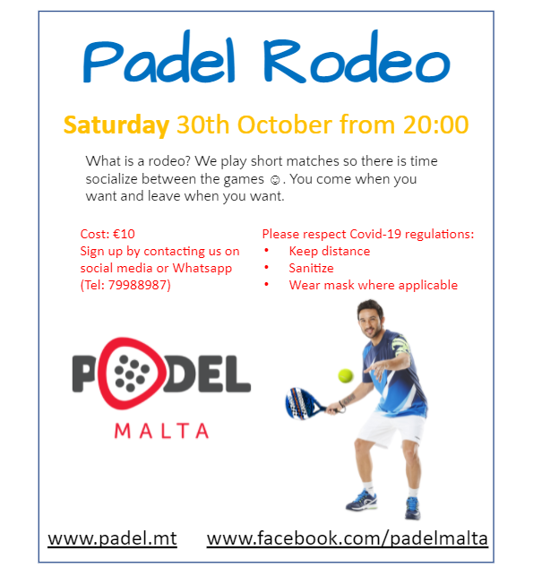 Padel Malta - Social Padel event - it is RODEO time! 🐂... | Facebook