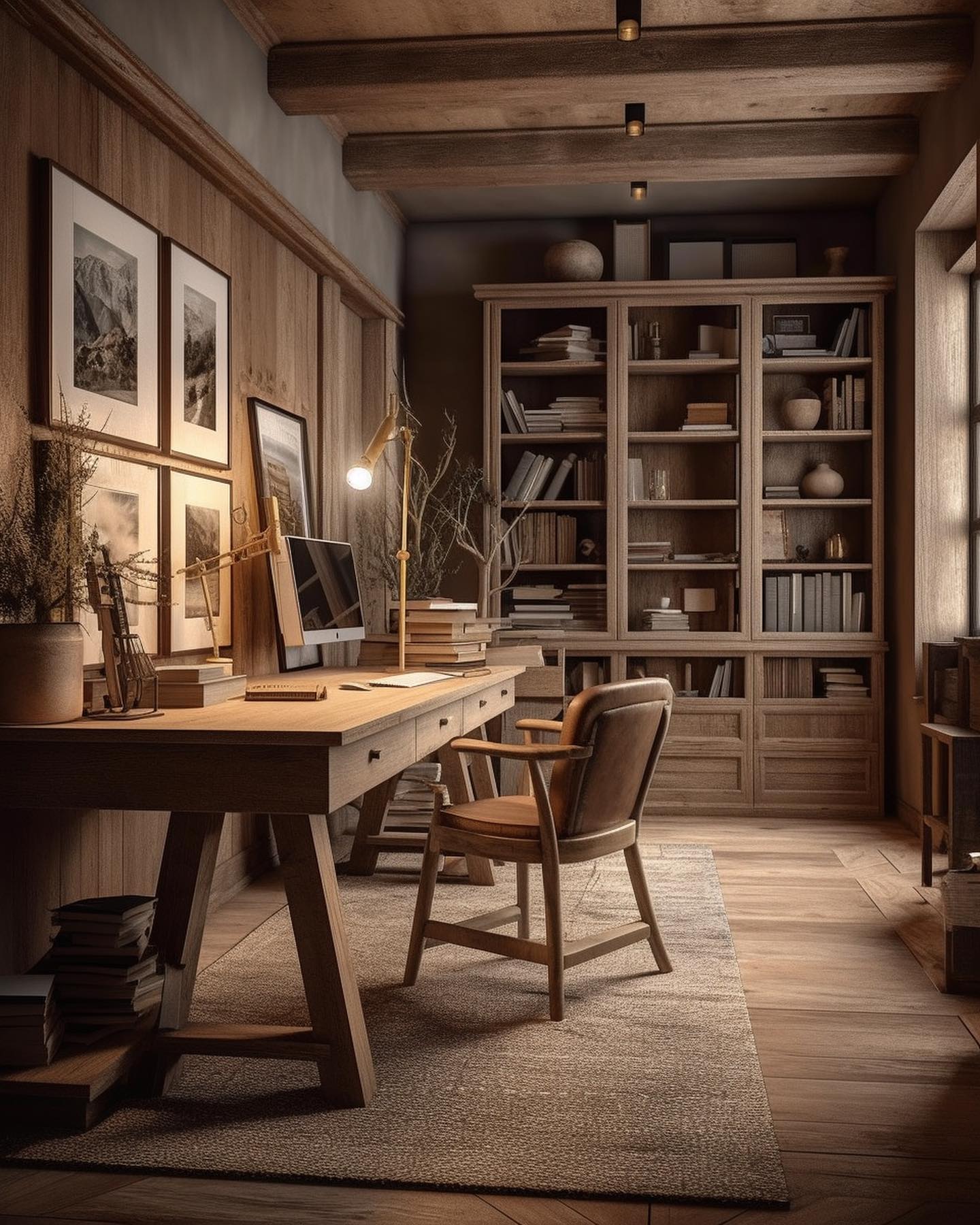Rustic Retreat 🪵 Study Room... - Architecture & Design | Facebook