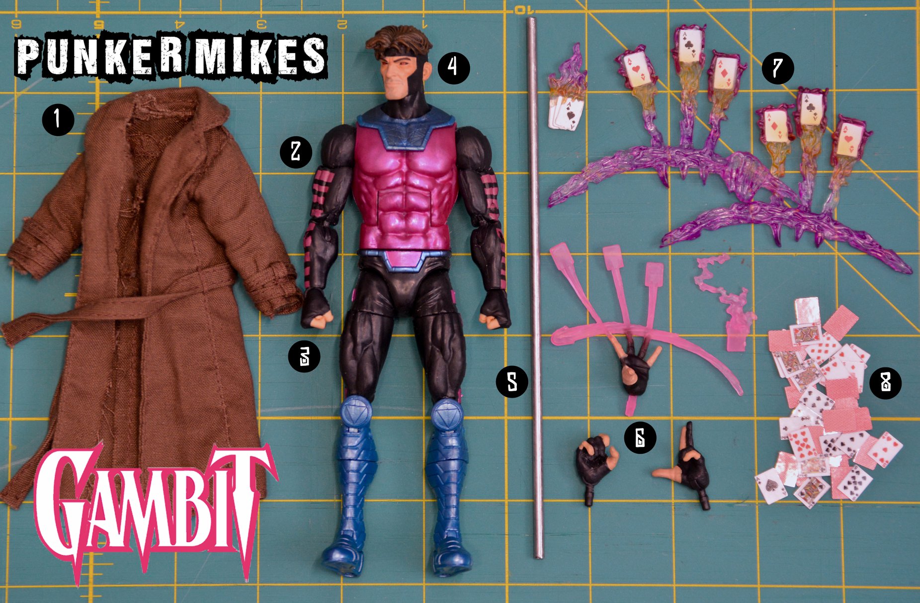 Custom Gambit 1. Toybiz... - Punker Mike's Props and Dios