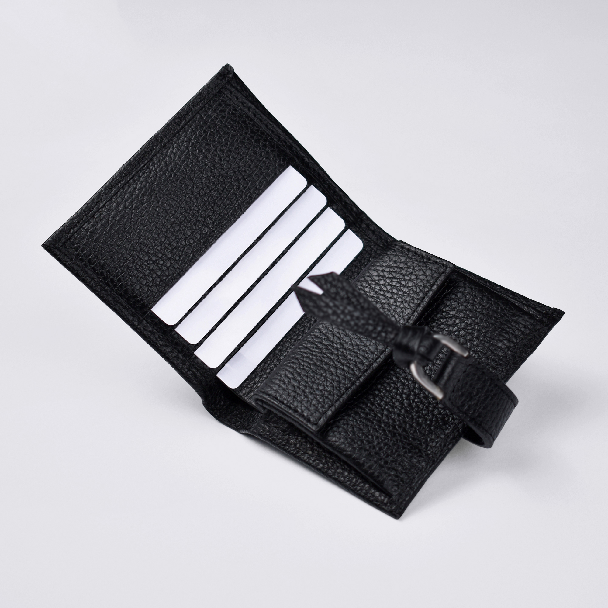 Petit Portefeuille Cuir Véritable Peak Milano - Minimaliste 15 Cartes + Pièces Bicolore