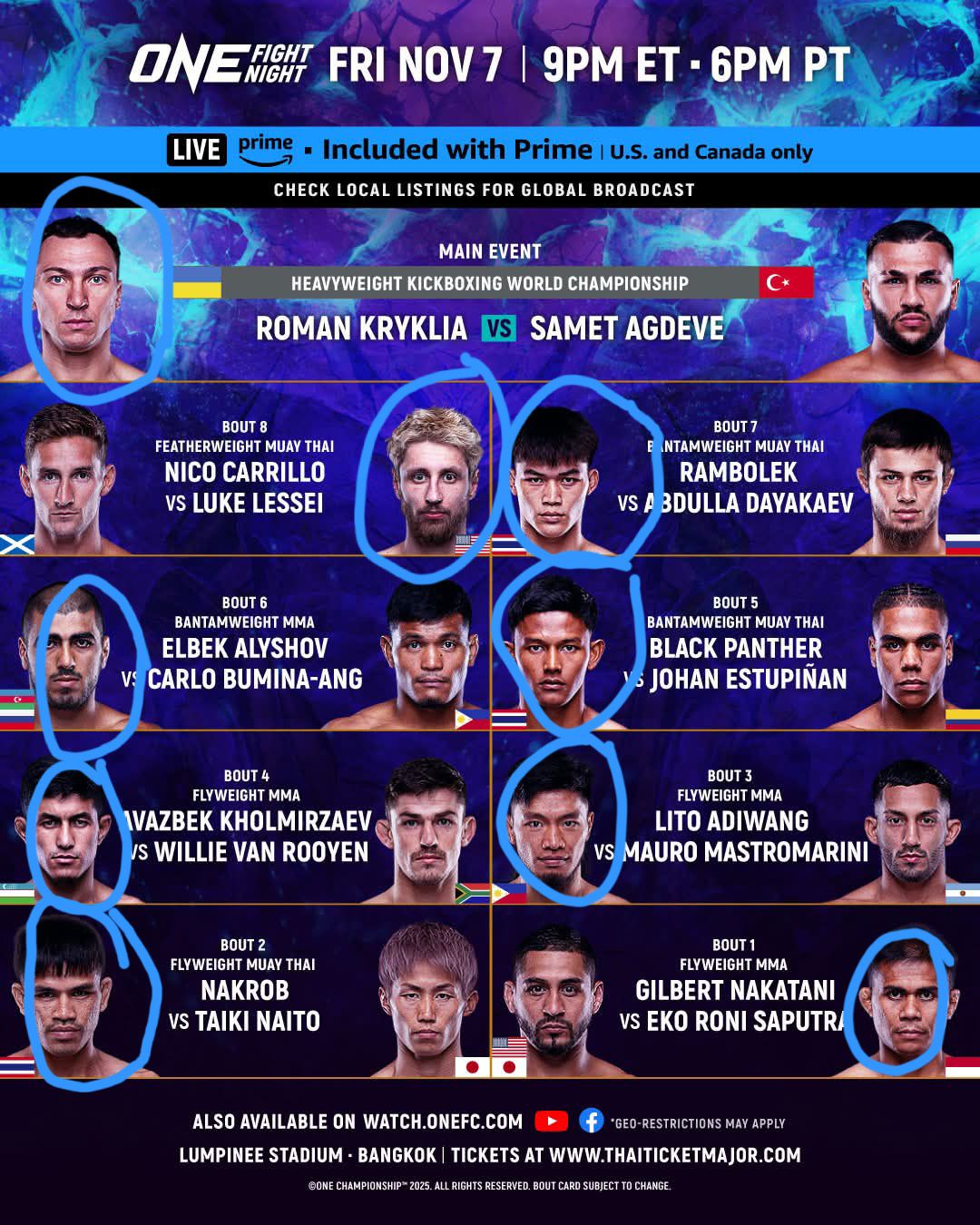 HERE WE GO 🔥 Your final bout card for... - ONE Championship | Facebook