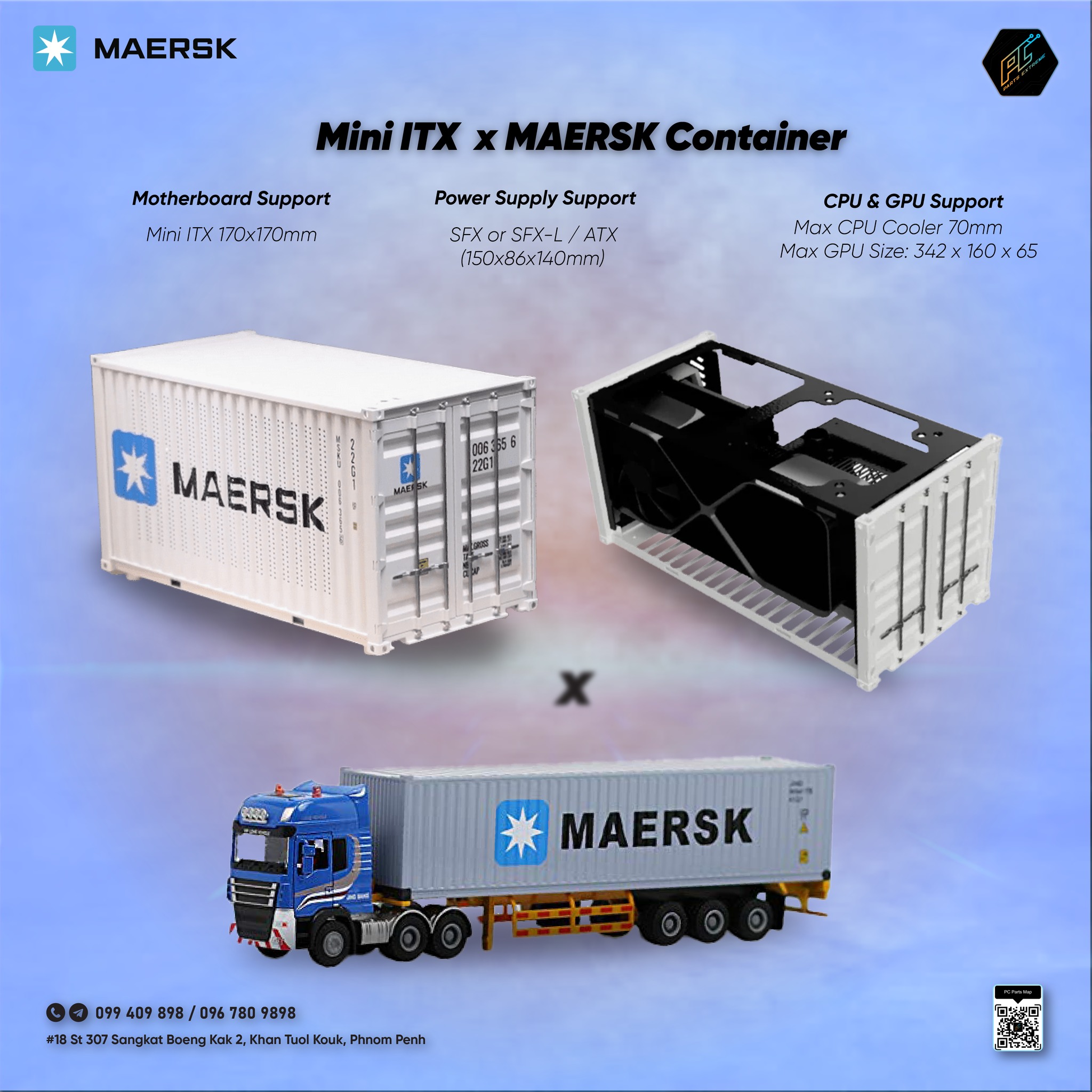 Mini ITX Case X Maersk Container 🚛 បងៗ តោះ Container PC