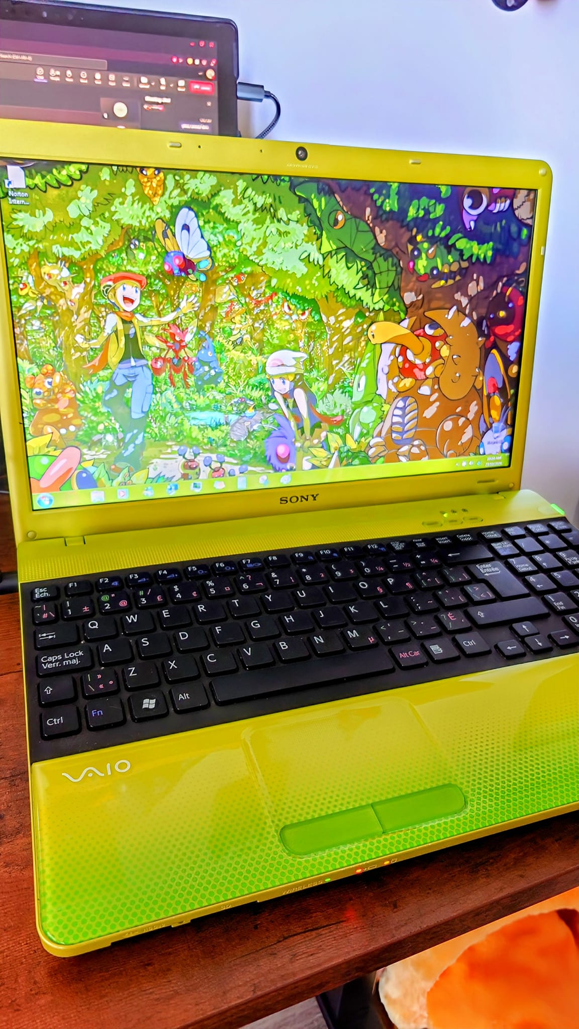 Sony Vaio with punchy green colors