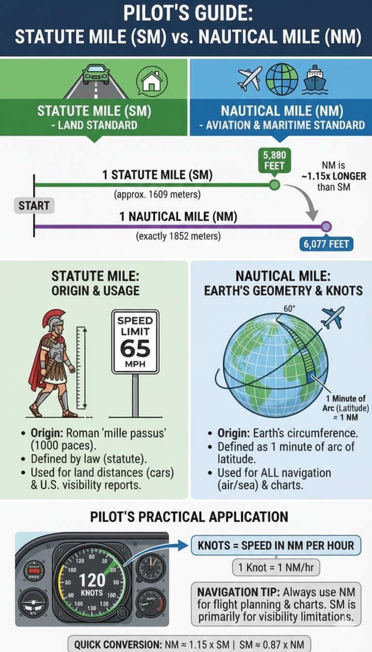 Pilot - Statute Mile VS Nautical Mile - Know The Difference | Facebook