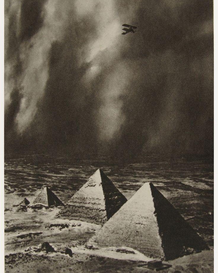Ancient Library - The pyramids of Giza. This photograph...