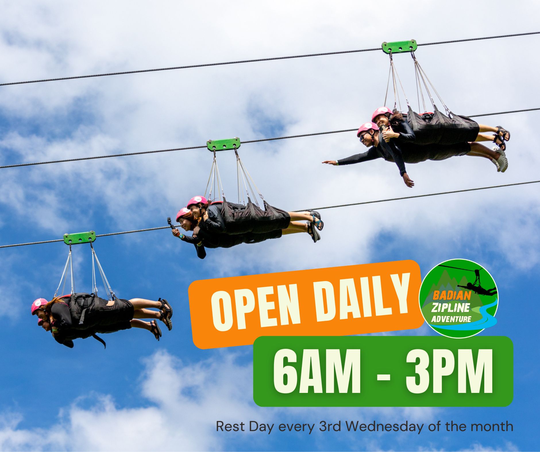 We're OPEN DAILY! ☀️ 🌏 Closed... - Badian Zipline Adventure | Facebook