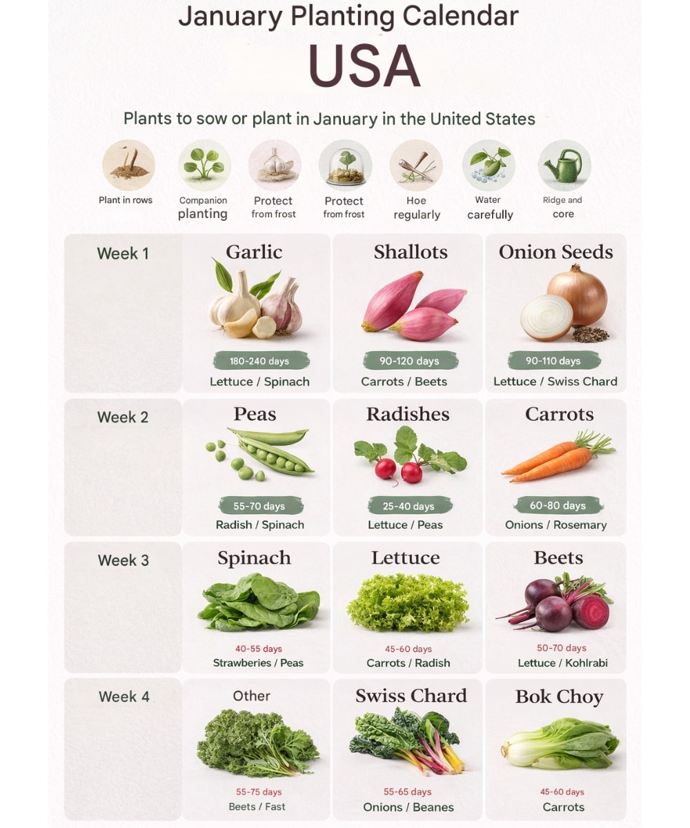 GreenThumb - 🌱📅 January Planting Schedule – United States 📅🌱 This guide ...
