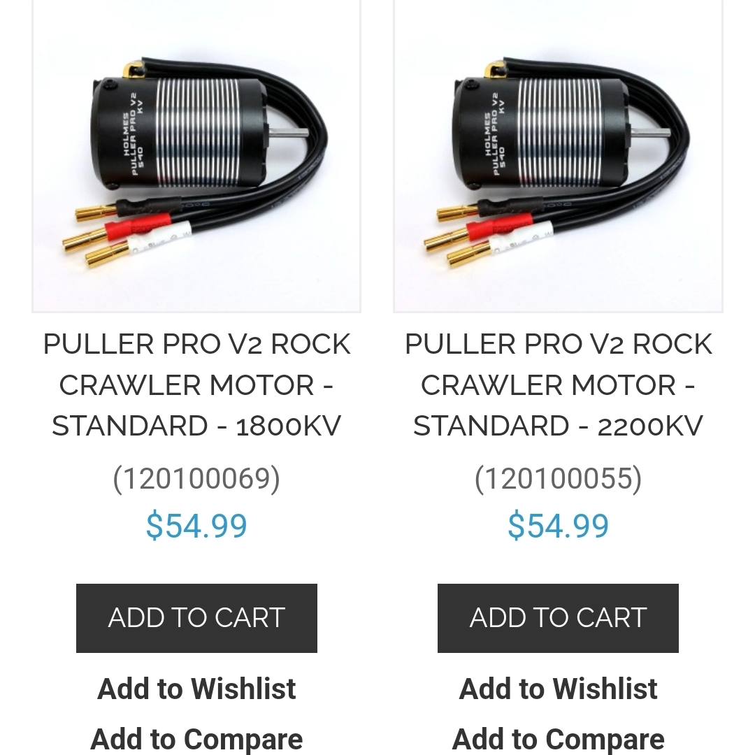 Limited 2100kv 540xl puller pros available at Holmes Hobbies