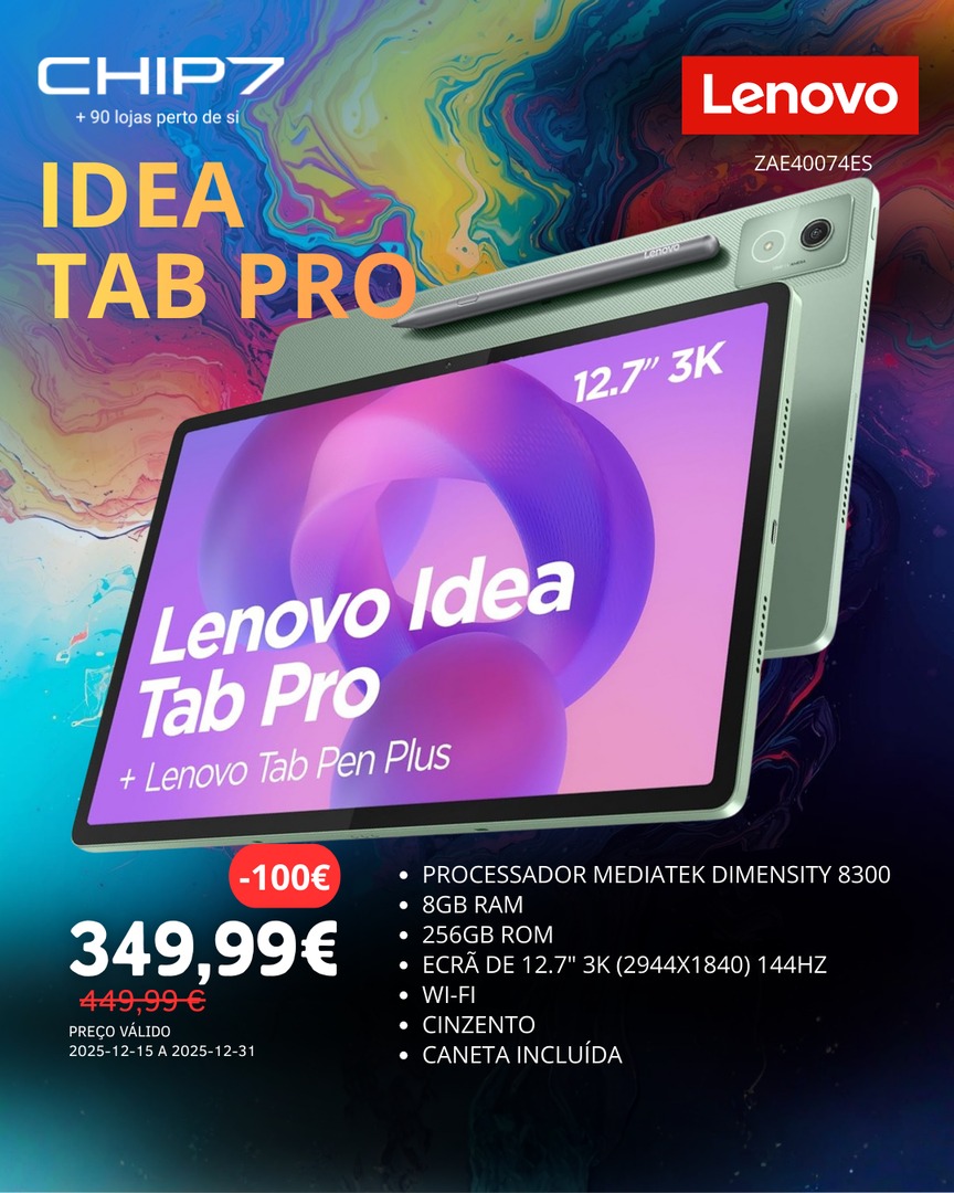 Chip7 - 📱 Lenovo Idea Tab Pro — potência, fluidez e criatividade num ...