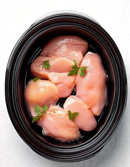 Jesus - Put raw chicken breasts in a slow cooker with these 4 ...