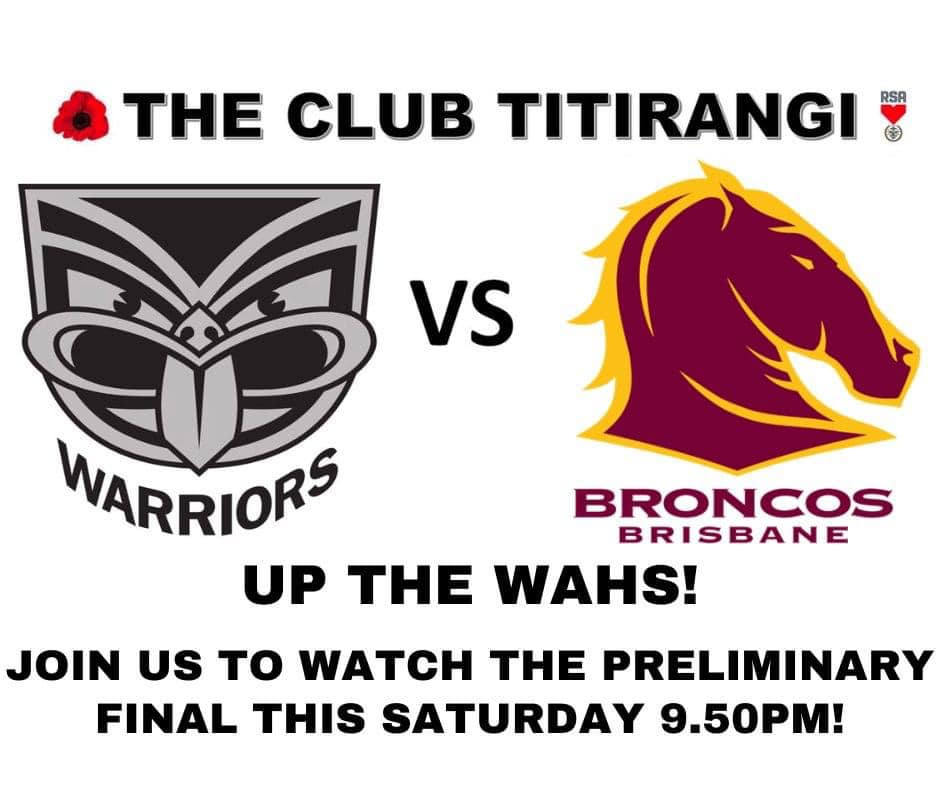 Titirangi RSA - It’s Game Day!!! It’s the biggest game for... | Facebook