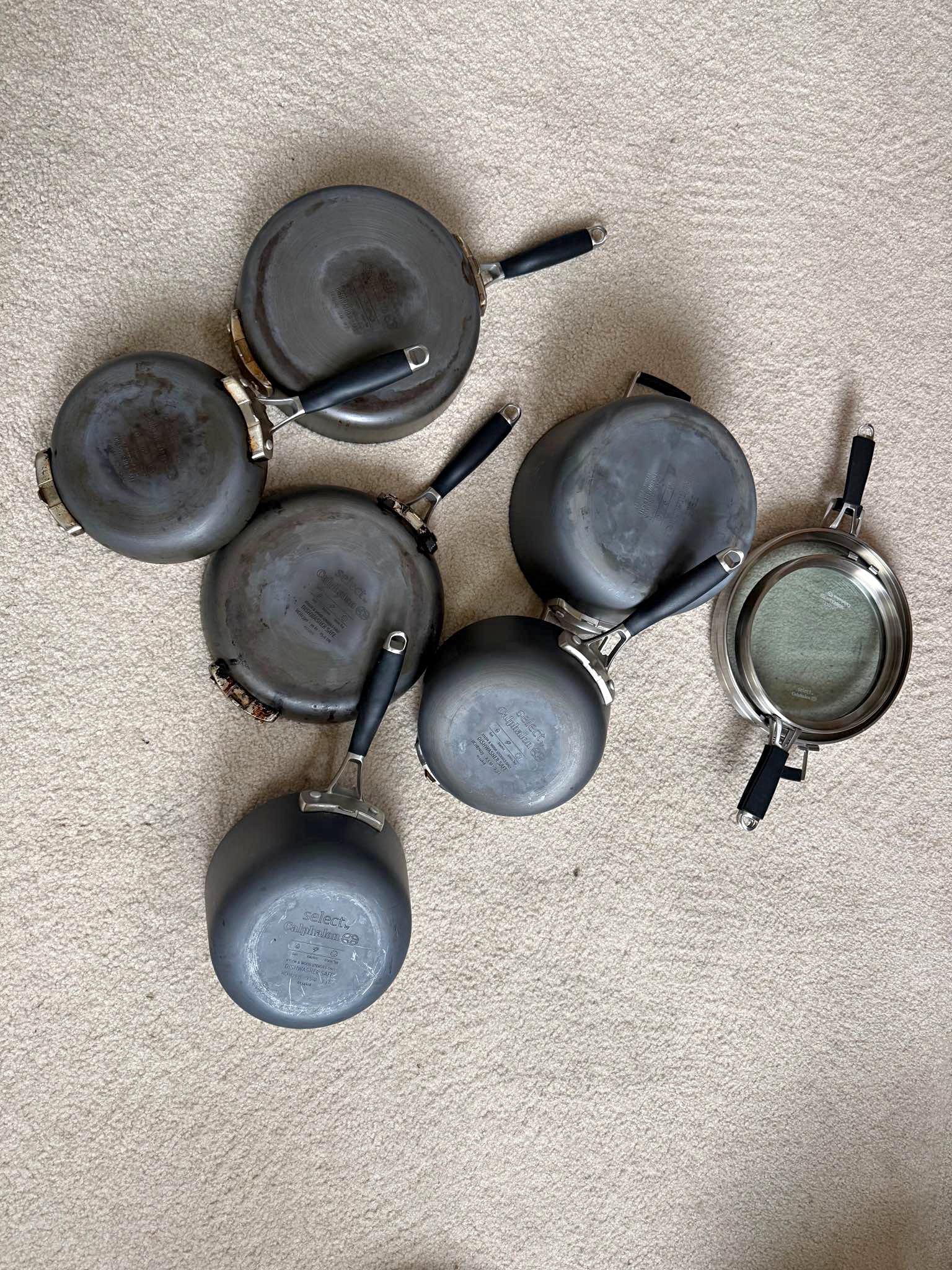 Calphalon select nonstick stackable pots and pans + one extra ...